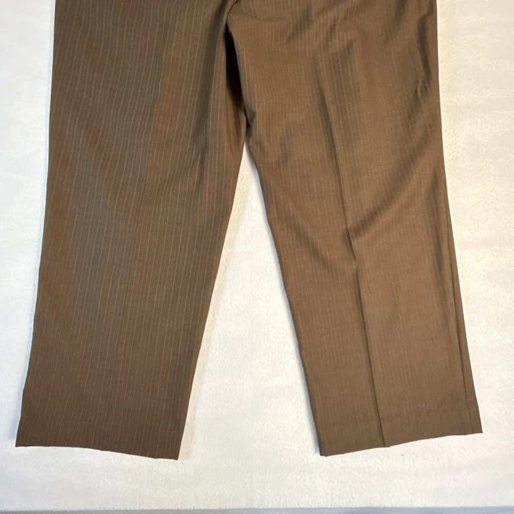 Luca Rossi Italia Mens Brown Pinstripe Suit Dress Pants‎ 42W x 29L